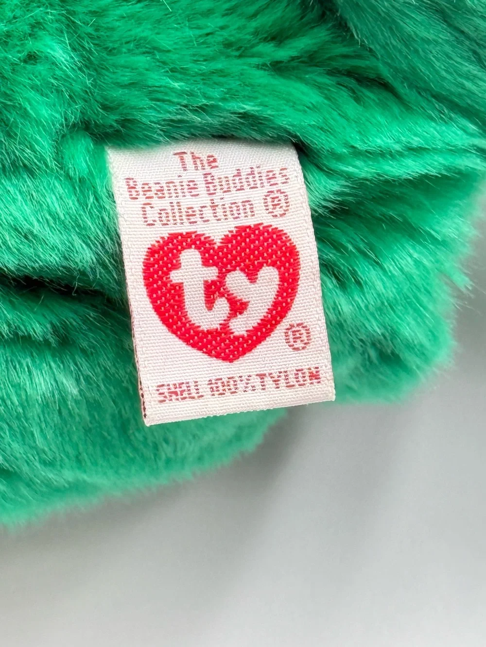 Vintage 1998 TY Beanie Buddy Erin Green Bear Plush Shamrock St Patrick’s Day